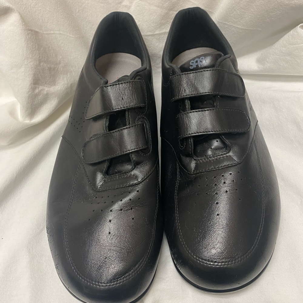 Men's Black SAS Leather Tripad Shoes. Size 12W